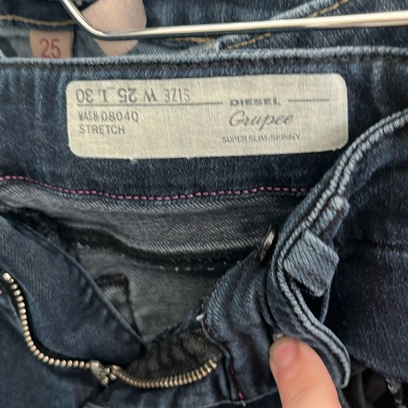 Diesel Grupee Jeans Super Slim Skinny Strech Jeans - Picture 10 of 10